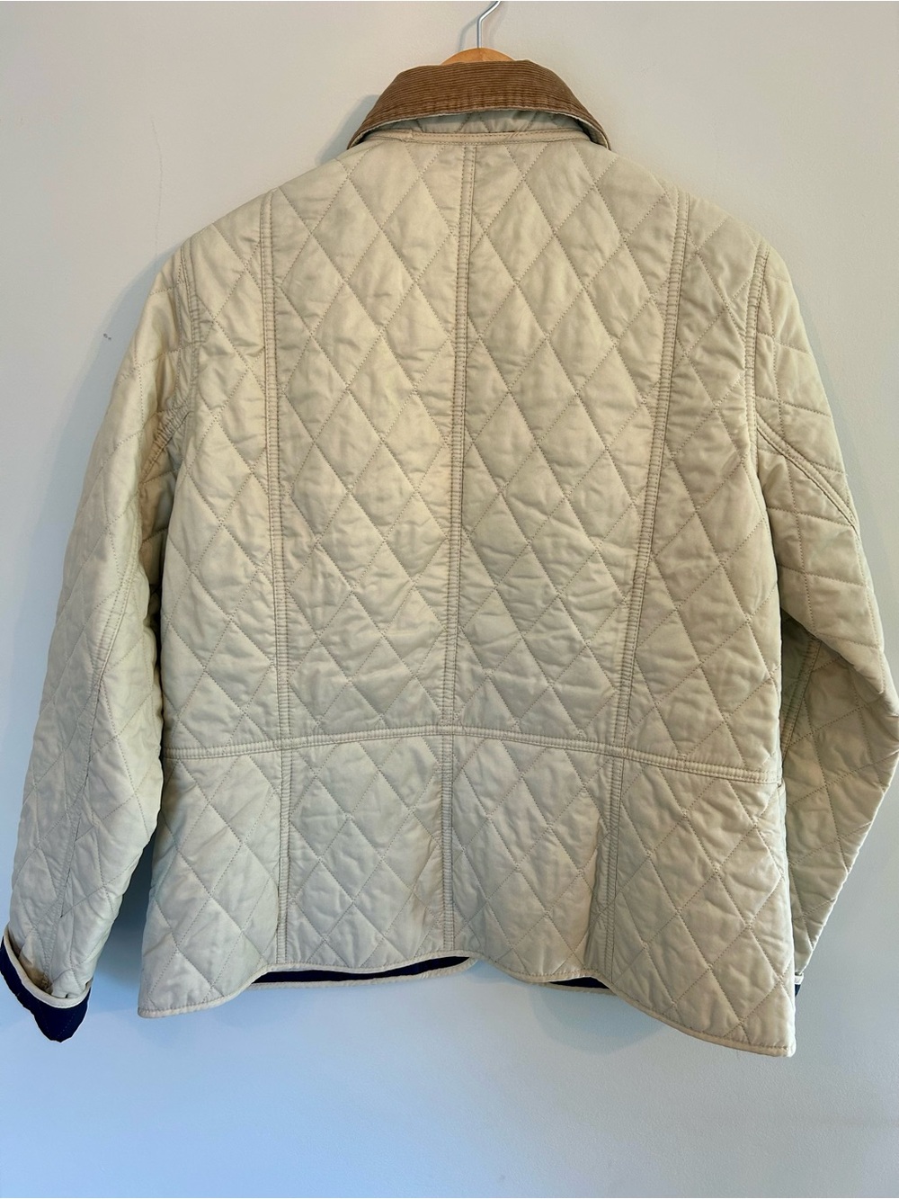 Barbour Liddesdale Quilted Utility Chore Jacket Brown Corduroy Collar size 10 - Picture 13 of 15